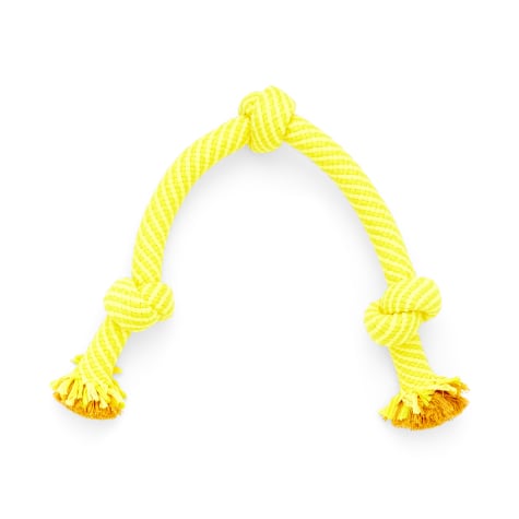 Leaps & Bounds Yellow Knotted Rope Dog Toy