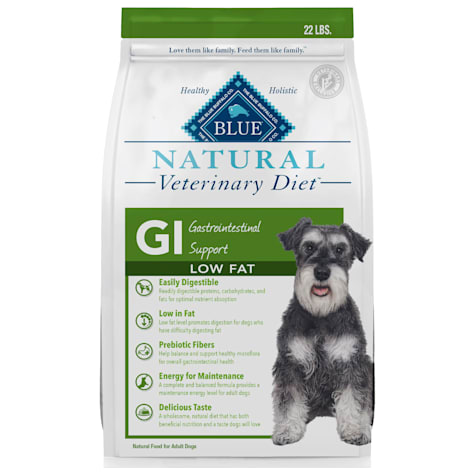 Blue Buffalo Natural Veterinary Diet GI Low Fat Gastrointestinal Support Whitefish Dry Dog Food