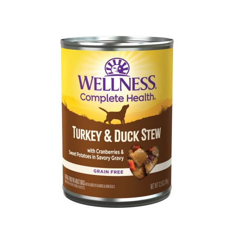 Wellness Thick & Chunky Natural Grain Free Turkey & Duck Stew Canned Dog Food