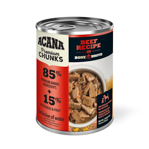 ACANA Grain-Free Premium Chunks Beef Recipe in Bone Broth Wet Dog Food