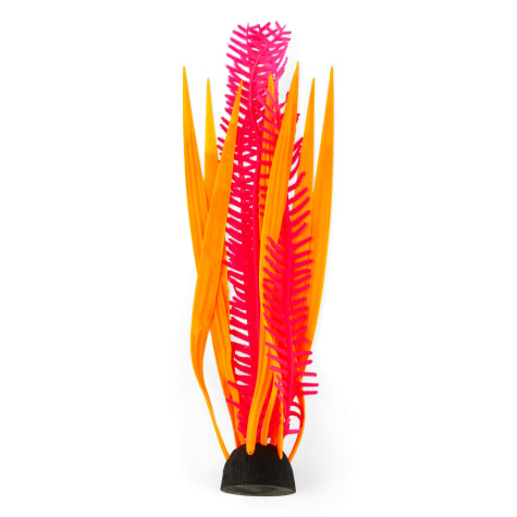 Imagitarium Red & Orange Silicone Seaweed & Fern Aquarium Plant