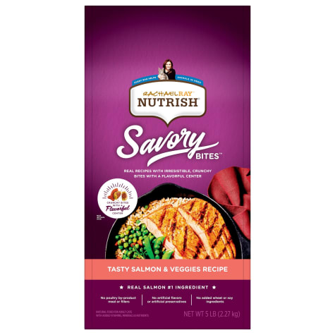 Rachael Ray Nutrish Savory Bites Tasty Salmon & Veggies Recipe Dry Cat Food