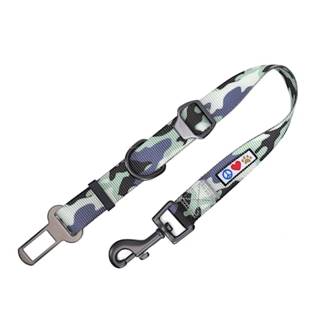 Pawtitas Camouflage Grey Seat Belt Pet Carrier