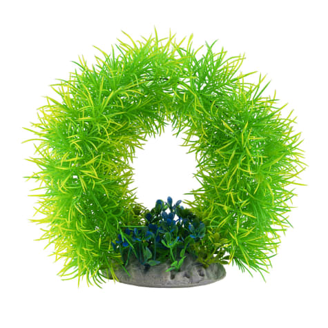 GloFish Green/Blue Arch Plant Fluorescent Under Blue LED Light Aquarium Decor