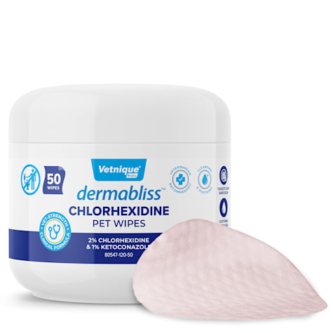 Vetnique Labs Dermabliss Anti-Bacterial & Anti-Fungal Wipes for Pets