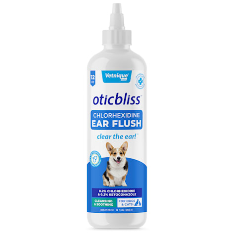 Vetnique Labs Oticbliss Anti-Bacterial & Anti-Fungal Ear Flush for Pets