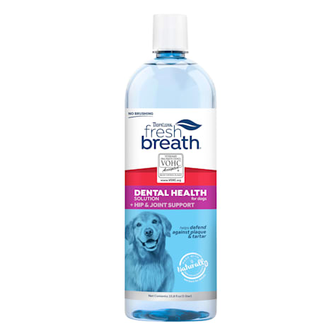TropiClean Fresh Breath Hip & Joint Dental Health Solution for Dogs