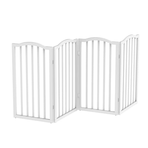 Pet Adobe White Freestanding Scallop Top Pet Gate