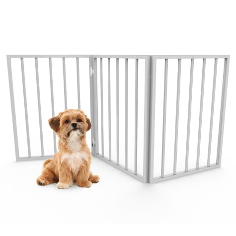 Pet Adobe White Freestanding Pet Gate