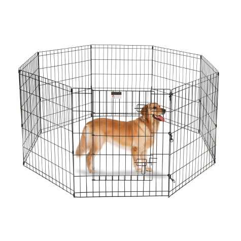 Pet Adobe Metal 8 Panel Folding Metal Pet Playpen
