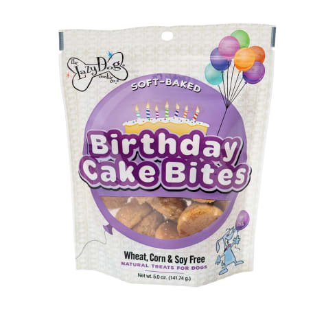 The Lazy Dog Cookie Co. Birthday Cake Bites Vanilla with Confetti Sprinkles Soft-Baked Dog Treats
