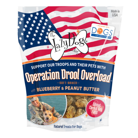 The Lazy Dog Cookie Co. & Dogs on Deployment Operation Drool Overload Blueberry & Peanut Butter Soft-Baked Dog Treats