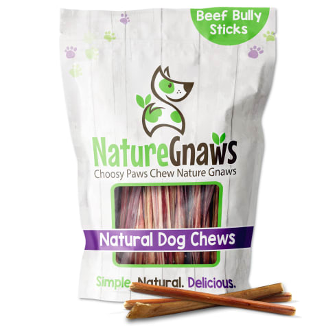 Nature Gnaws Beef Thin Bully Sticks Natural Dog Chews