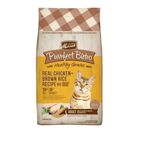 Merrick Purrfect Bistro Premium Healthy Grains Real Chicken and Brown Rice Recipe Dry Food for Adult Cats