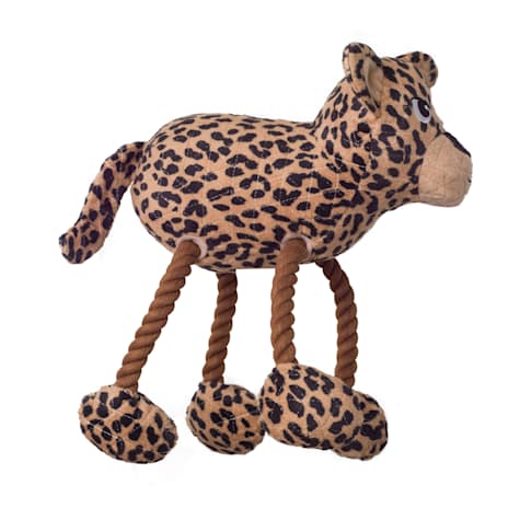 Outward Hound Xtreme Yellow Seamz Leopard Dog Toy