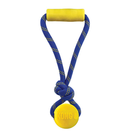 KONG Jaxx Brights Tug with Ball Assorted Dog Toy