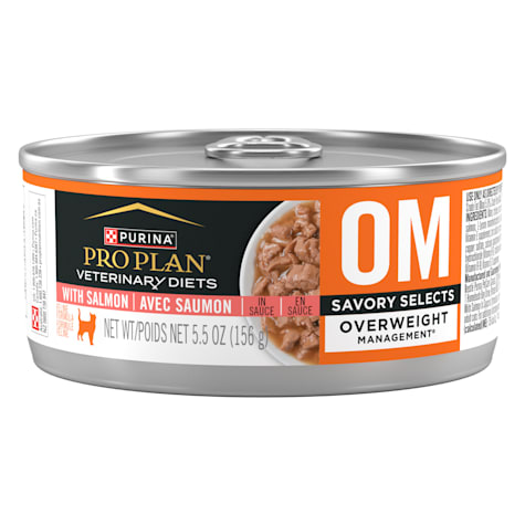 Purina Pro Plan Veterinary Diets OM Overweight Management Savory Selects, Salmon Feline Formula Wet Cat Food