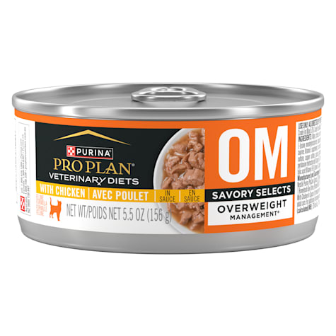 Purina Pro Plan Veterinary Diets OM Overweight Management Savory Selects, Chicken Feline Formula Wet Cat Food