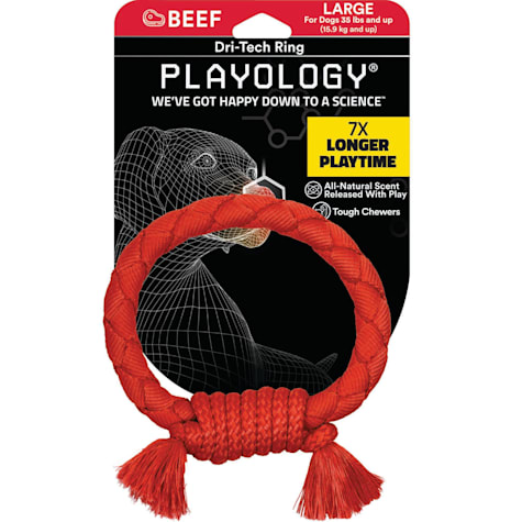 Playology Beef Scent Dri-Tech Ring Dog Toy