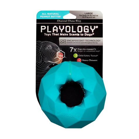 Playology Channel Chew Ring Peanut Butter Dog Toy