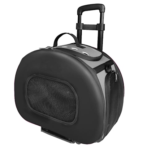 Pet Life Black Tough-Shell Wheeled Collapsible Final Destination Pet Carrier