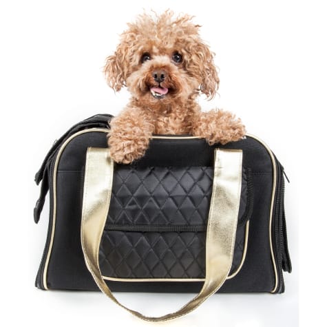 Pet Life Black Airline Approved Mystique Fashion Pet Carrier