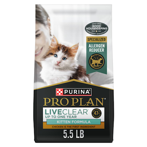 Purina Pro Plan LiveClear Chicken & Rice Formula Dry Cat Food for Kittens