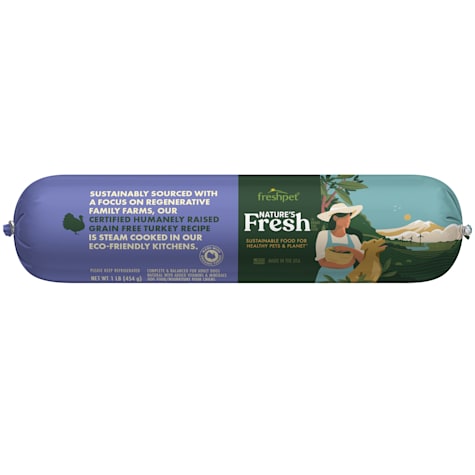 Freshpet Nature's Fresh Certified Humanely Raised Grain Free Turkey Dog Food Recipe Roll