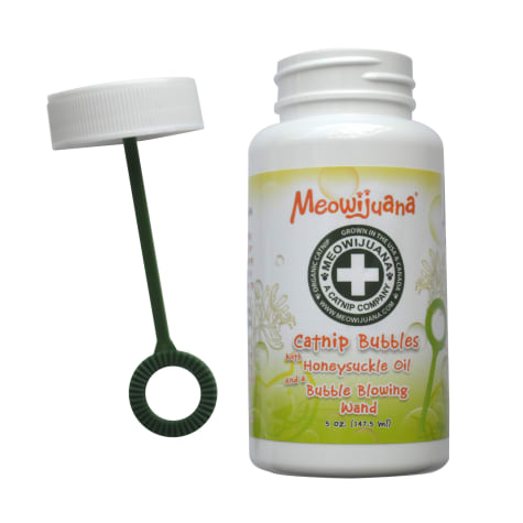 Meowijuana Catnip Bubbles with Honeysuckle Cat Toy