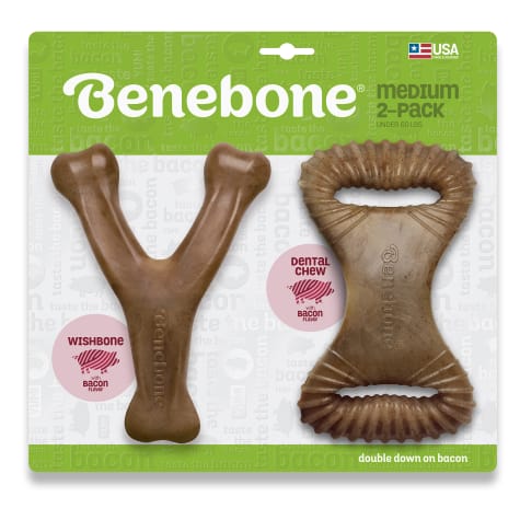Benebone Dental Chew/Wishbone Bacon Dog Toy