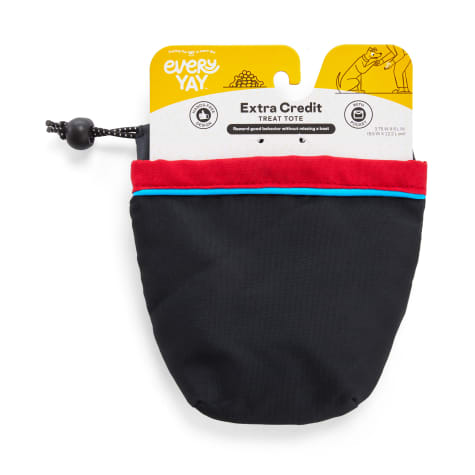 EveryYay Extra-Credit Black Canvas Treat Pouch for Dogs