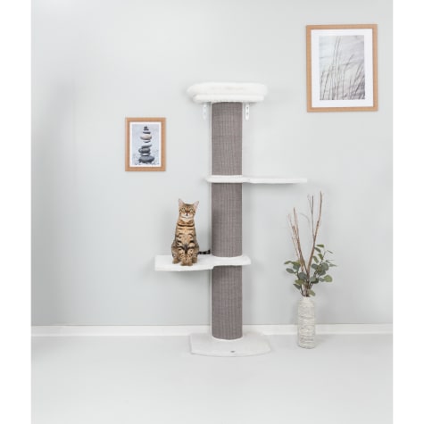 TRIXIE Gray Acadia Wall Support Cat Tower