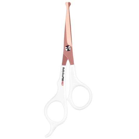 BaByliss PRO PET Rose Gold Titanium Rounded-Tip Shears for Dogs
