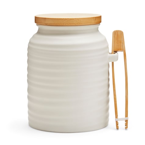 EveryYay Goody-Goody Ivory Ceramic Wave Treat Jar
