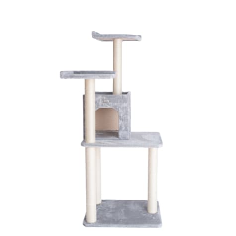 Gleepet Real Wood Cat Tree with Two-Door Condo