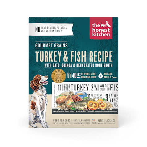 The Honest Kitchen Dehydrated Gourmet Grains Turkey & White Fish Dog Food