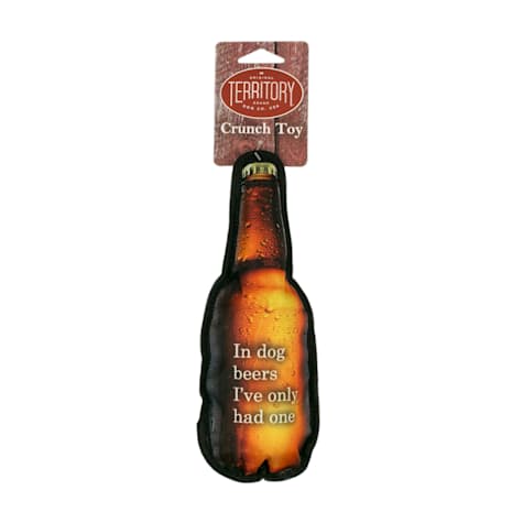 Territory Beer Bottle Crunch Dog Toy