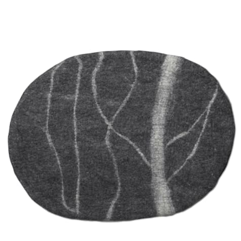 Dharma Dog Karma Cat Dark Grey River Stone Wool Pet Mat