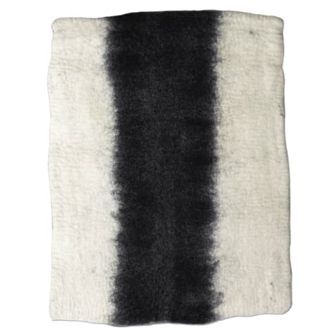 Dharma Dog Karma Cat Black & White Ombre Wool Pet Mat