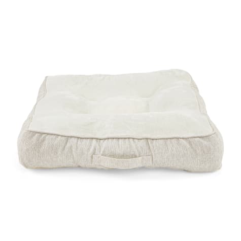 EveryYay Essentials Snooze Fest Brown Melange Knit Rectangle Lounger Dog Bed With Orthopedic Fill