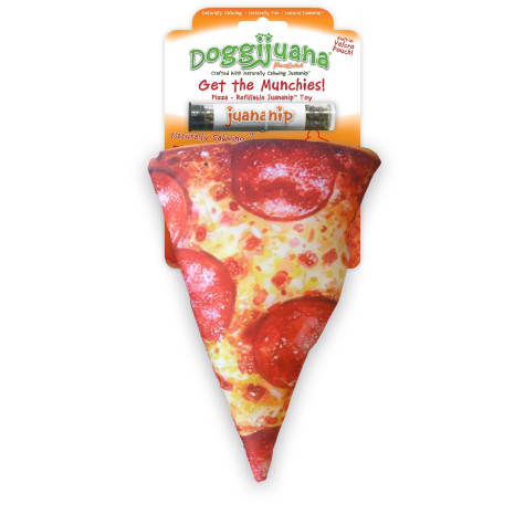 Doggijuana Get the Munchies Refillable Pizza Dog Toy