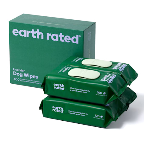 Earth Rated Lavender Hypoallergenic Dog Wipes, Cleaning and Odor-Controlling Grooming Wipes for Paws