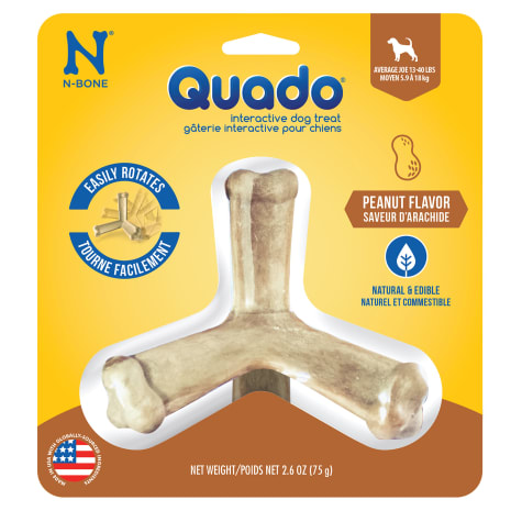 N-Bone Quado Peanut Flavor Interactive Medium Dog Treats