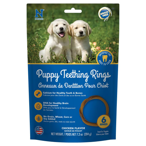 N-Bone Puppy Teething Rings Grain Free Chicken Flavor Chew Treats
