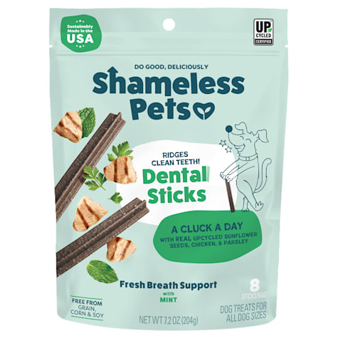 Shameless Pet Treats A Cluck A Day Dental Stick Dog Treats