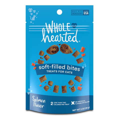 WholeHearted Salmon Flavor Soft-Filled Bites Cat Treats