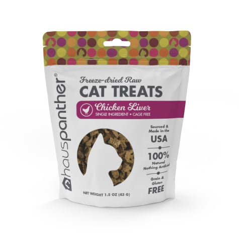 Hauspanther Collection by Primetime Chicken Liver Freeze-dried Raw Cat Treats