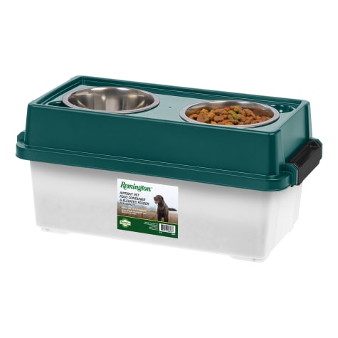 Iris Remington Double Diner Elevated Feeder with Food Storage for Dogs