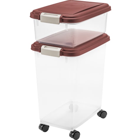 Iris Brown Airtight Pet Food Storage Container Combo