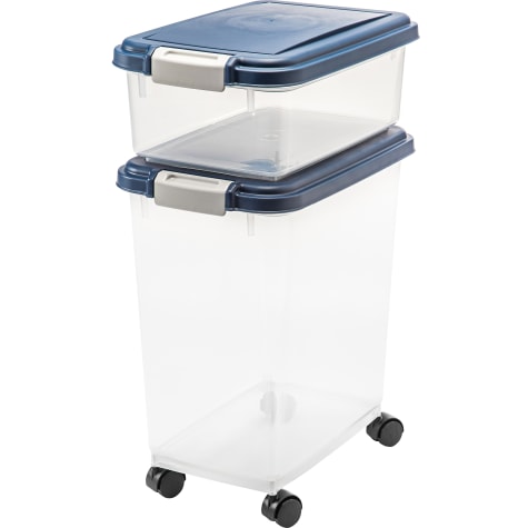 Iris Blue Airtight Pet Food Storage Container combo